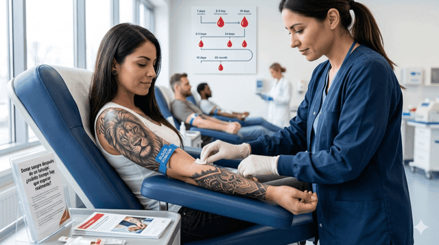 Donar sangre después de un tatuaje: ¿cuánto tiempo hay que esperar realmente?