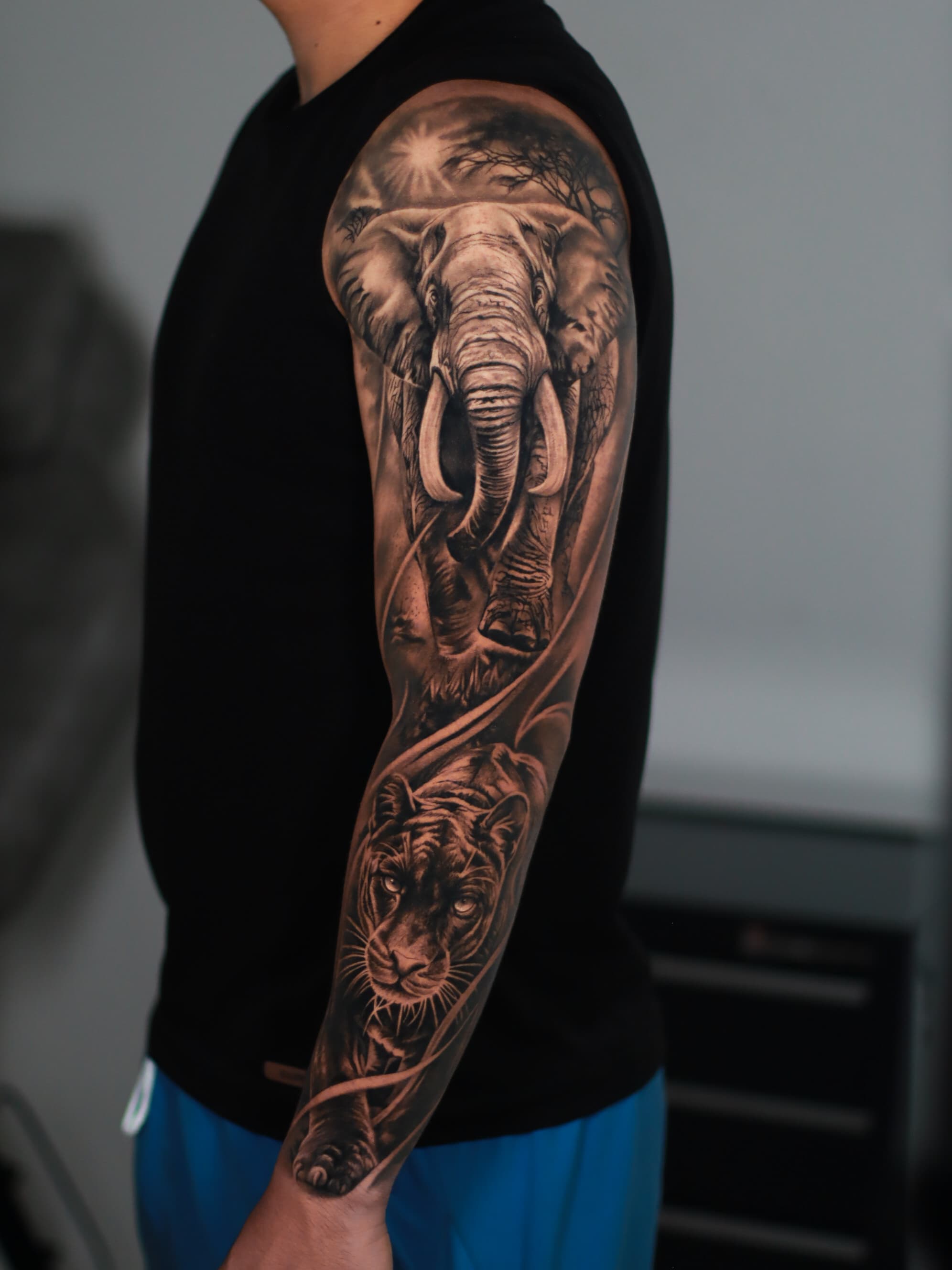Wolf tattoo realism