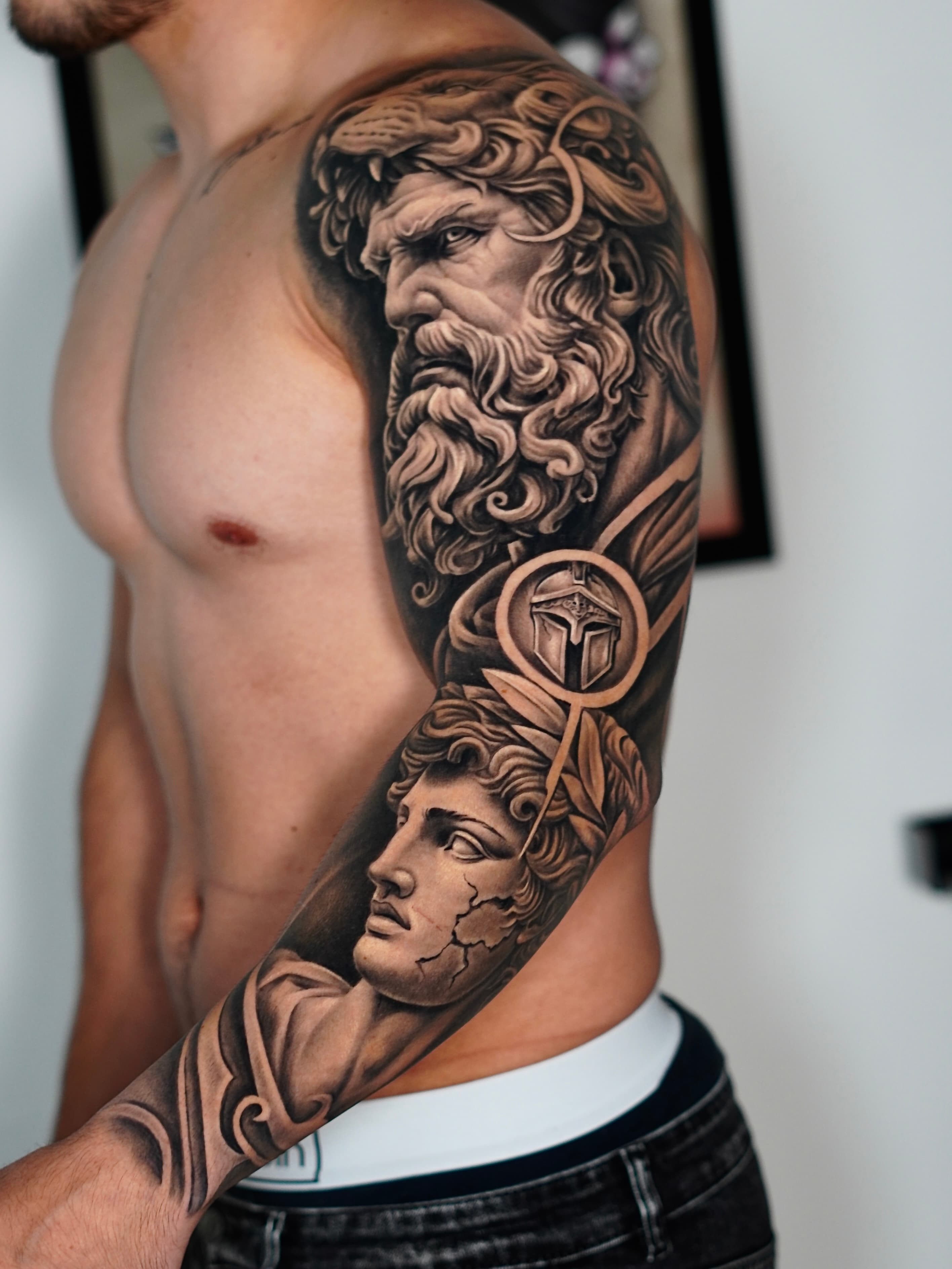 Leg sleeve tattoo