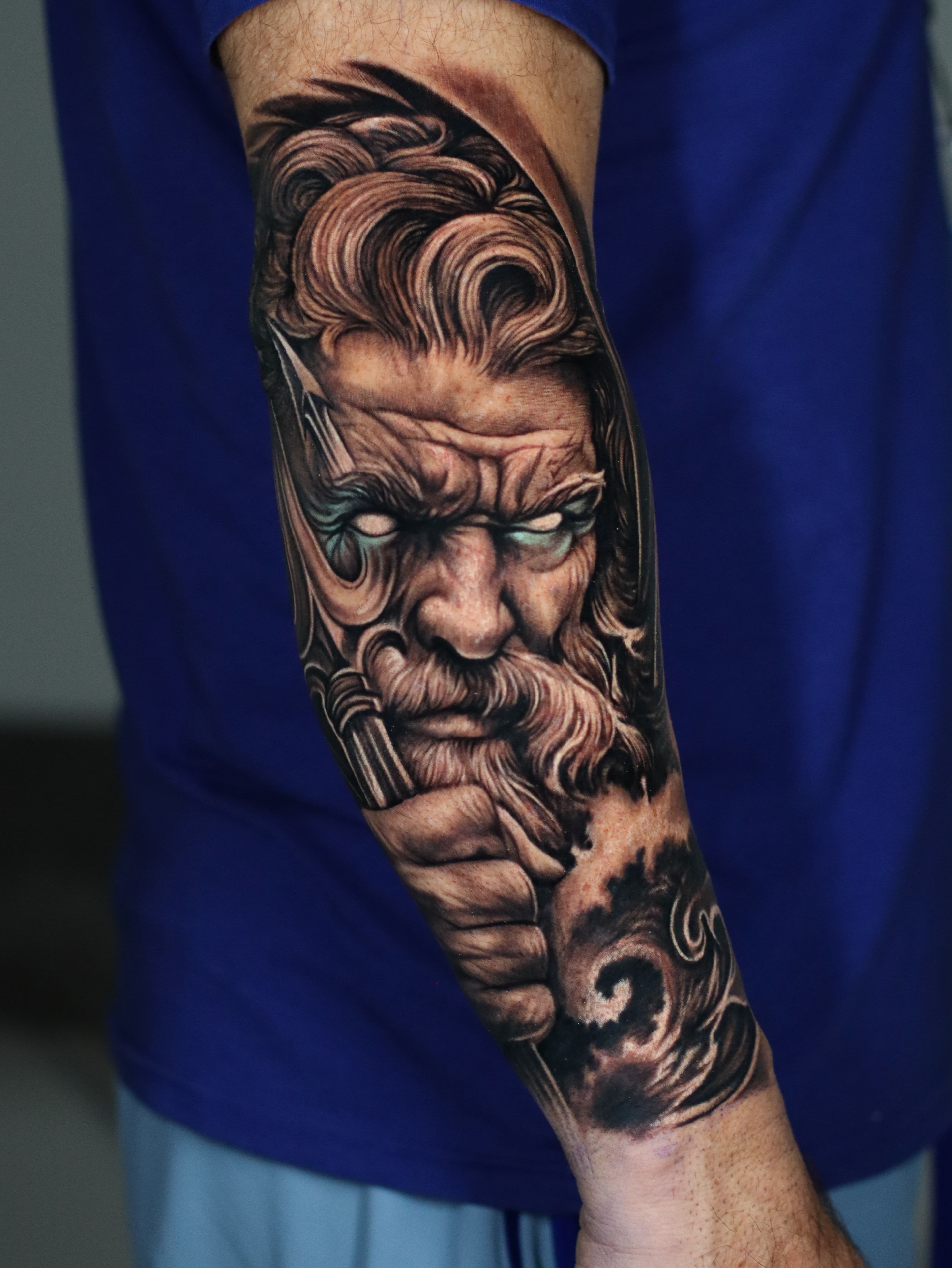 Gorilla skull dark black grey realism tattoo