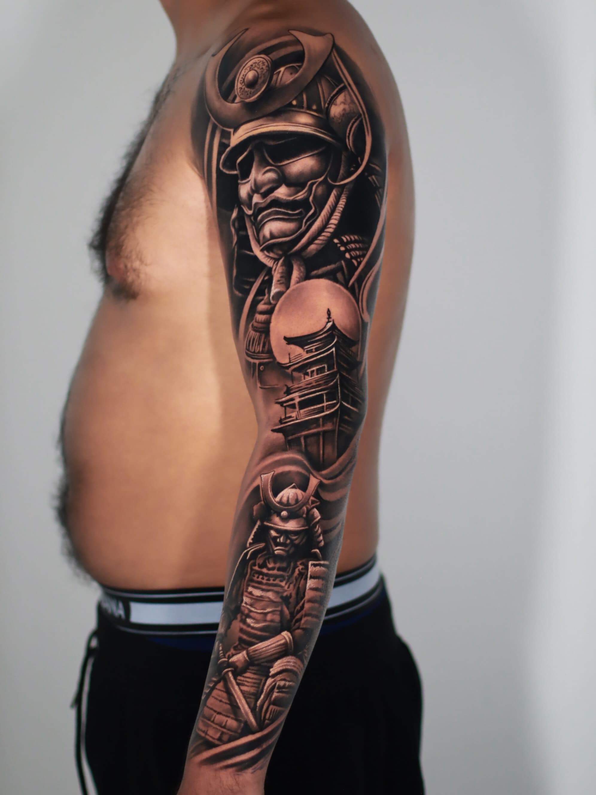 Samurai sleeve tattoo