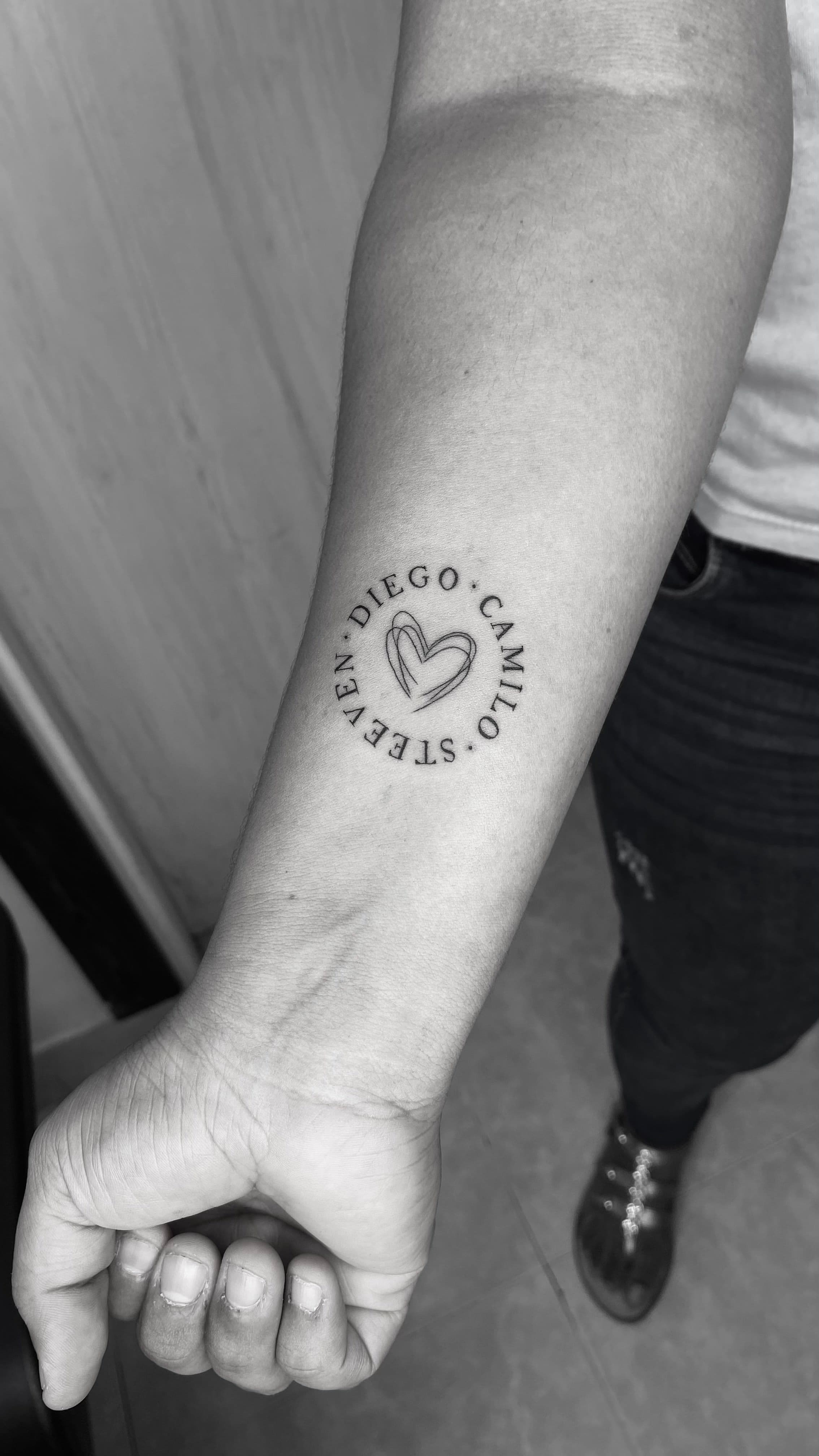 Small names tattoo
