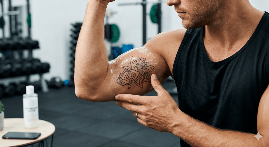 How to Train at the Gym Without Stretching a New Tattoo